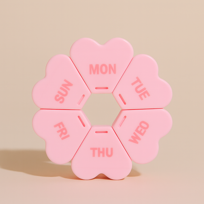 Pink Flower Pill Organiser